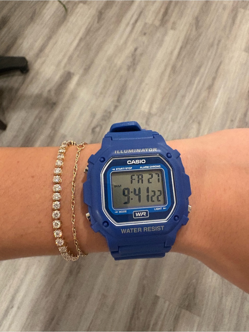Casio Blue Digital Illuminator Watch with Resin Strap